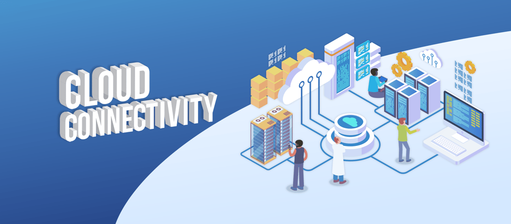 Cloud Connectivity Isometric background